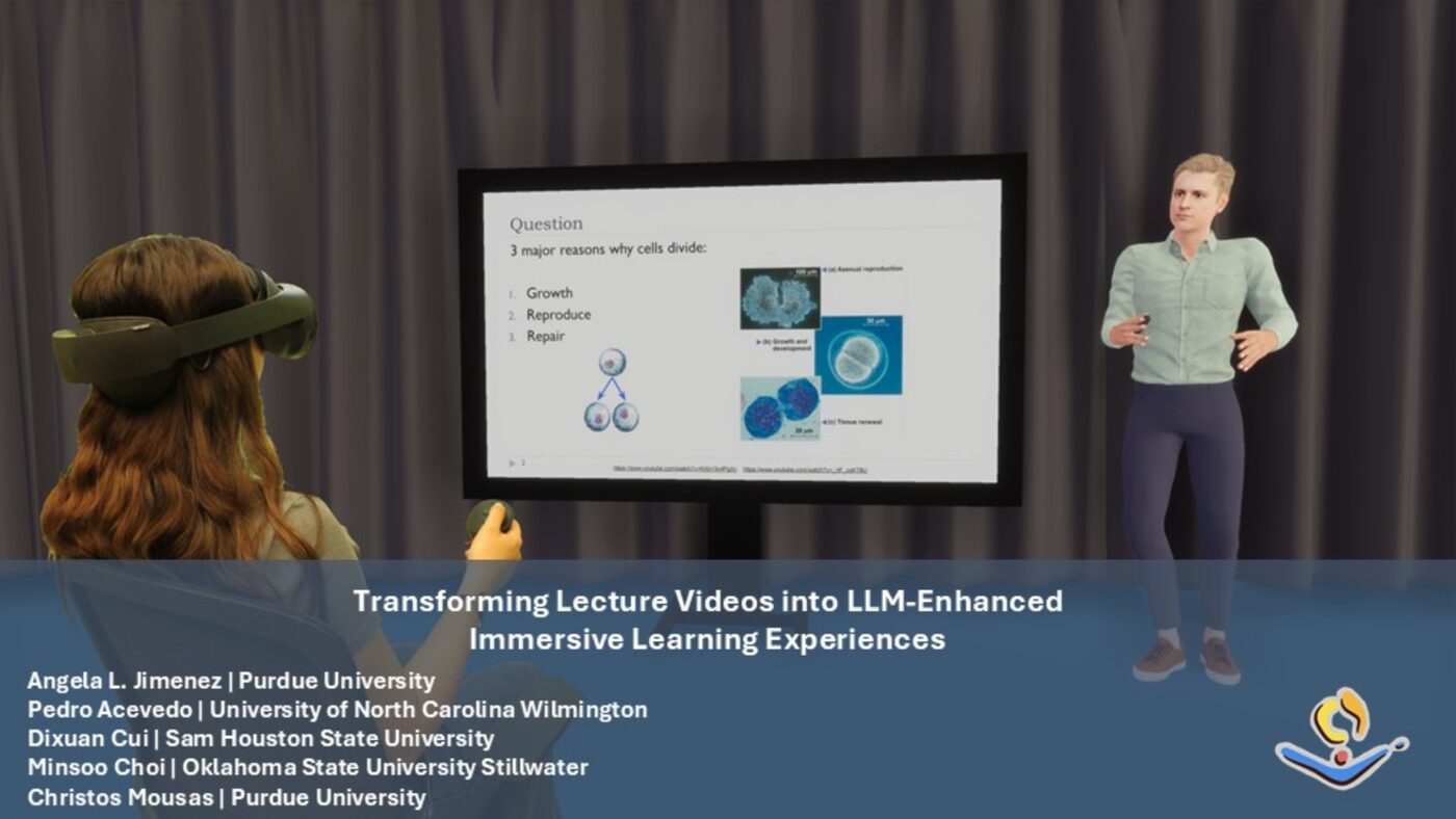 Video-to-immersive lecture workflow