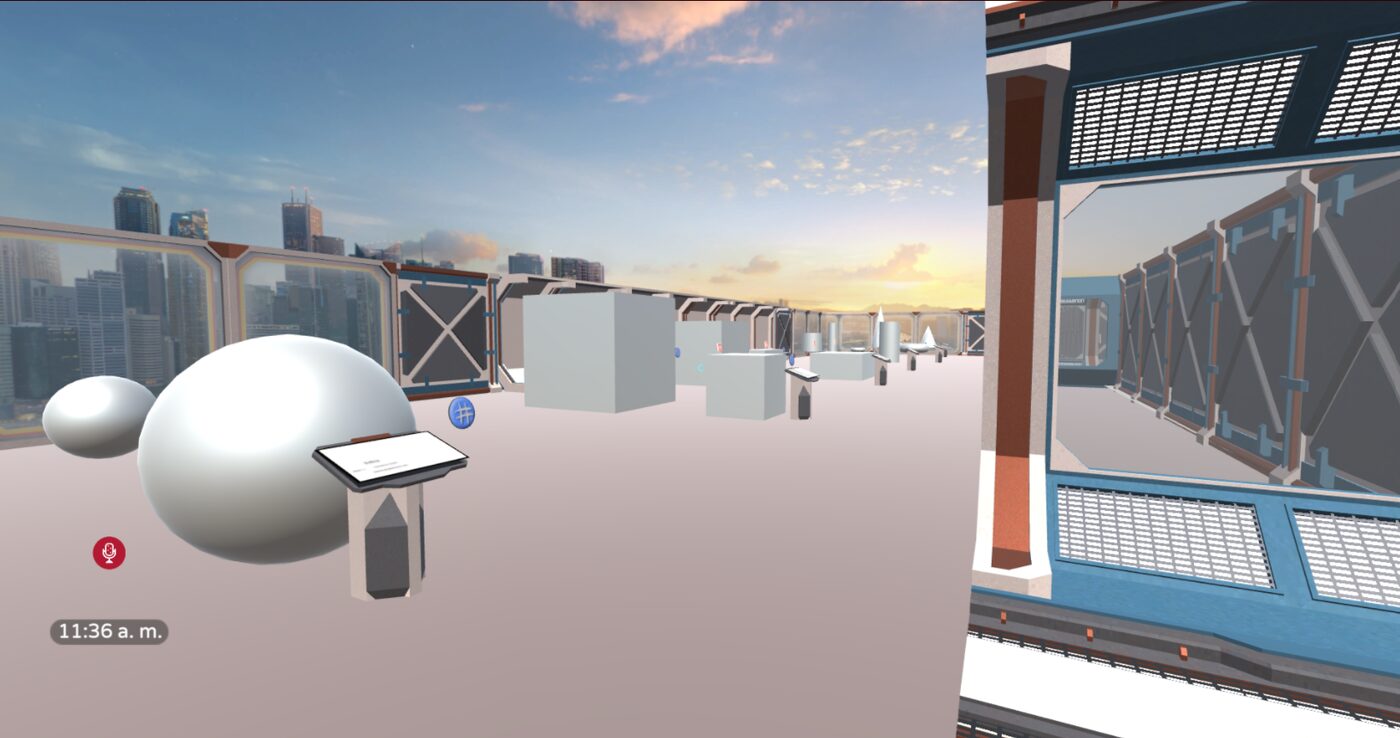 Teaching geometry VR scene
